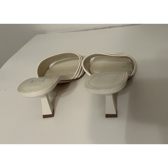 Marc Fisher ltd Caleno Leather Open Toe Kitten Heel Sandals Women Size 8 Ivory - Picture 4 of 8